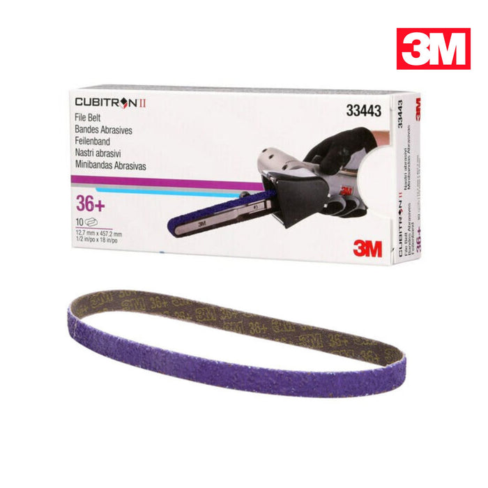 3M Cubitron II File Belt 786F, 10 mm x 330 mm (Box of 10)