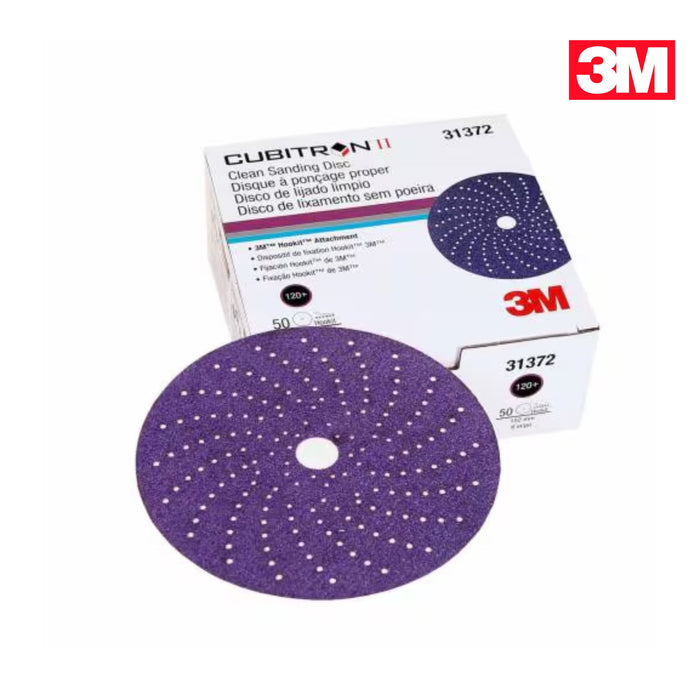 3M Cubitron II Hookit Clean Sanding Abrasive Disc 737U, 150 mm, Multihole (Box of 50)